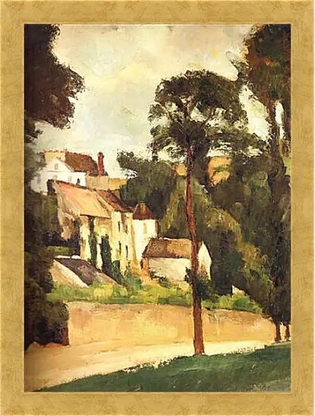 Картина в раме - La Route a Pontoise, le Clos des Mathurins Detail. Поль Сезанн Картина в раме - La Route a Pontoise, le Clos des Mathurins Detail. Поль Сезанн
