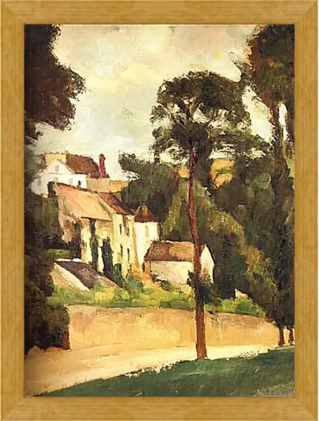 Картина в раме - La Route a Pontoise, le Clos des Mathurins Detail. Поль Сезанн Картина в раме - La Route a Pontoise, le Clos des Mathurins Detail. Поль Сезанн