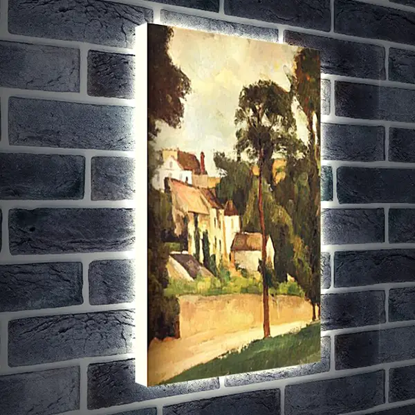 Лайтбокс световая панель - La Route a Pontoise, le Clos des Mathurins Detail. Поль Сезанн Лайтбокс световая панель - La Route a Pontoise, le Clos des Mathurins Detail. Поль Сезанн