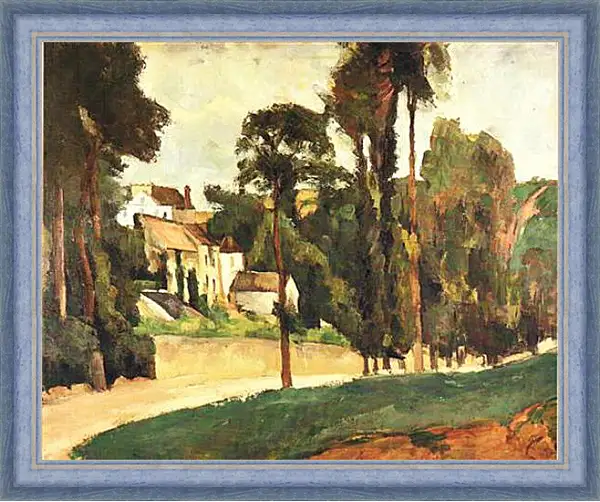 Картина в раме - La Route a Pontoise, le Clos des Mathurins. Поль Сезанн Картина в раме - La Route a Pontoise, le Clos des Mathurins. Поль Сезанн