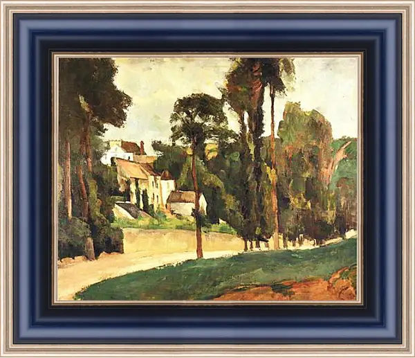 Картина в раме - La Route a Pontoise, le Clos des Mathurins. Поль Сезанн Картина в раме - La Route a Pontoise, le Clos des Mathurins. Поль Сезанн