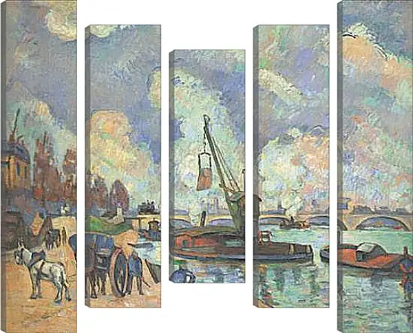 Модульная картина - Les quais de Bercy. Поль Сезанн Модульная картина - Les quais de Bercy. Поль Сезанн