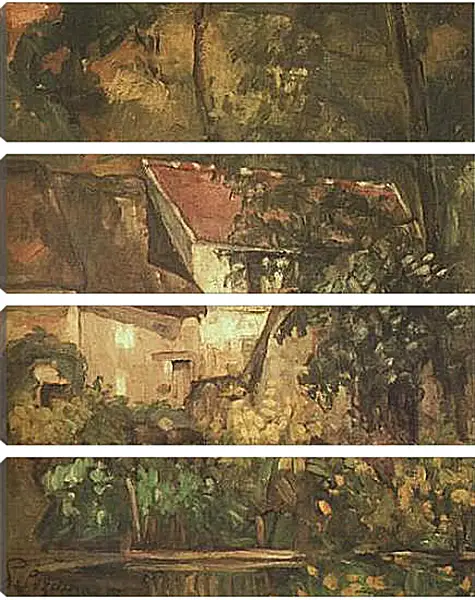 Модульная картина - Maison du Pere Lacroix. Поль Сезанн Модульная картина - Maison du Pere Lacroix. Поль Сезанн