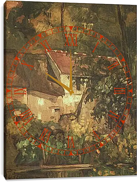 Часы картина - Maison du Pere Lacroix. Поль Сезанн Часы картина - Maison du Pere Lacroix. Поль Сезанн