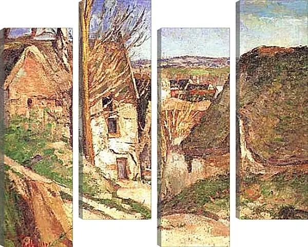 Модульная картина - La Maison du Pendu Auvers-sur-Oise. Поль Сезанн Модульная картина - La Maison du Pendu Auvers-sur-Oise. Поль Сезанн