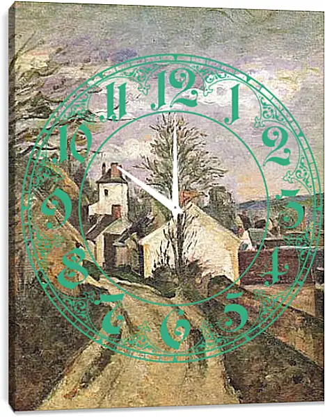 Часы картина - La Maison du Docteur Gachet a Auvers. Поль Сезанн Часы картина - La Maison du Docteur Gachet a Auvers. Поль Сезанн