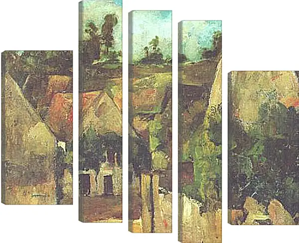 Модульная картина - Carrefour de la rue Remy a Auvers-sur-Oise. Поль Сезанн Модульная картина - Carrefour de la rue Remy a Auvers-sur-Oise. Поль Сезанн
