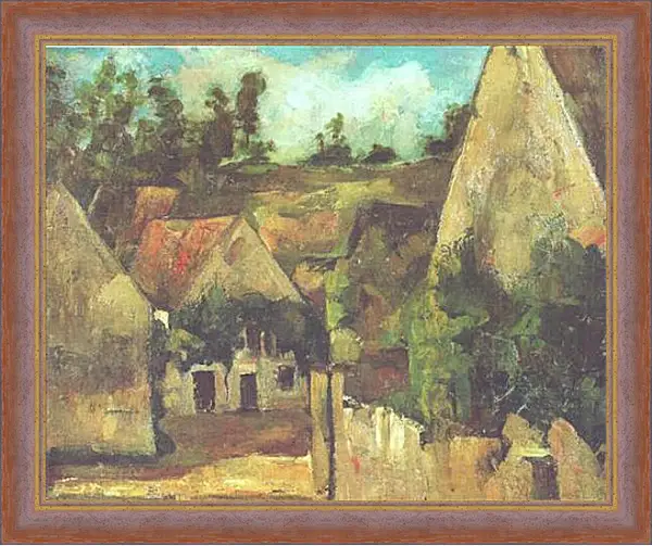 Картина в раме - Carrefour de la rue Remy a Auvers-sur-Oise. Поль Сезанн Картина в раме - Carrefour de la rue Remy a Auvers-sur-Oise. Поль Сезанн