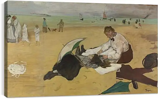 Постер на подрамнике - Beach Scene. Эдгар Дега Постер на подрамнике - Beach Scene. Эдгар Дега