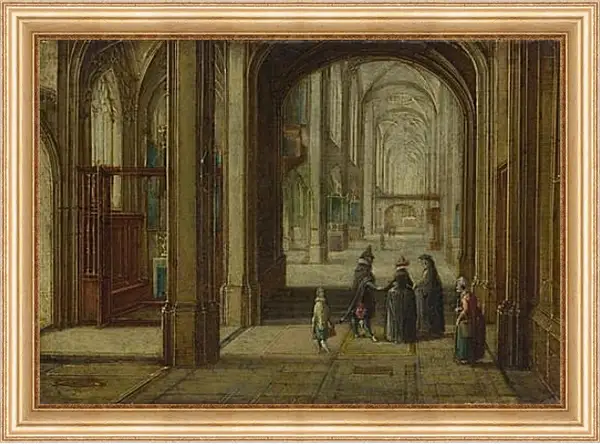 Картина в раме - The Interior of a Gothic Church looking East. Стенвейк Хармен Ван Картина в раме - The Interior of a Gothic Church looking East. Стенвейк Хармен Ван