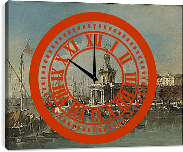 Часы картина - The Punta della Dogana. Франческо Гварди Часы картина - The Punta della Dogana. Франческо Гварди