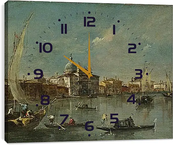 Часы картина - The Giudecca with the Zitelle. Франческо Гварди Часы картина - The Giudecca with the Zitelle. Франческо Гварди