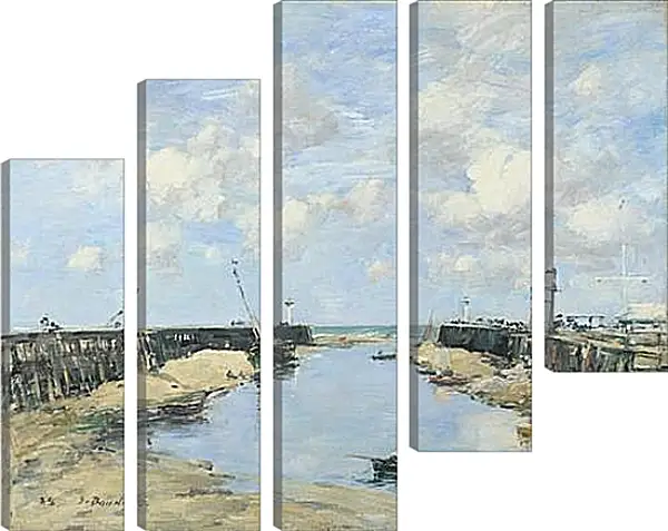 Модульная картина - The Entrance to Trouville Harbour. Эжен Буден Модульная картина - The Entrance to Trouville Harbour. Эжен Буден
