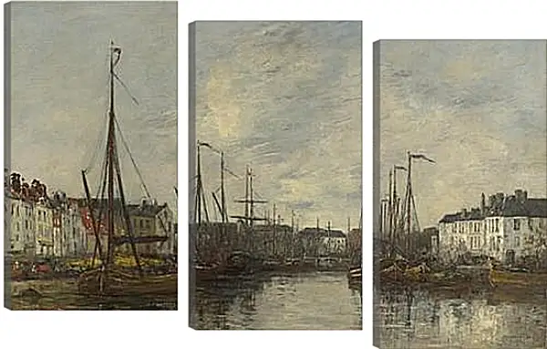 Модульная картина - Brussels Harbour. Эжен Буден Модульная картина - Brussels Harbour. Эжен Буден