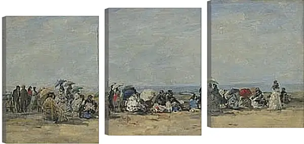 Модульная картина - Beach Scene, Trouville. Эжен Буден Модульная картина - Beach Scene, Trouville. Эжен Буден