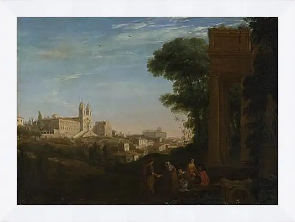 Картина в раме - A View in Rome. Лоррен Клод Картина в раме - A View in Rome. Лоррен Клод