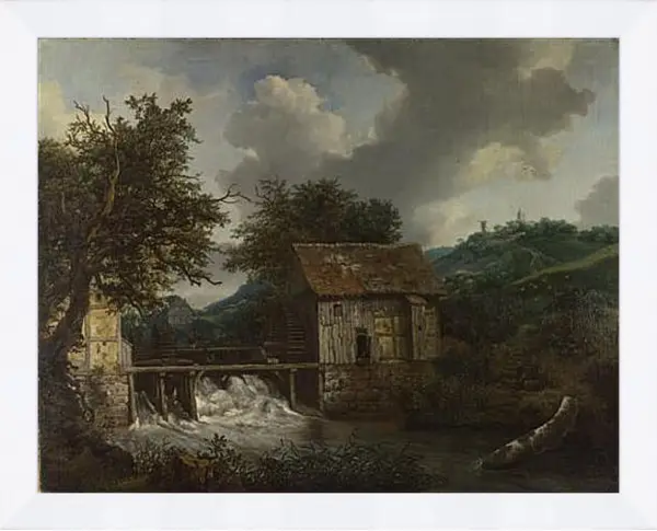 Картина в раме - Two Watermills and an Open Sluice at Singraven. Якоб ван Рейсдал Картина в раме - Two Watermills and an Open Sluice at Singraven. Якоб ван Рейсдал