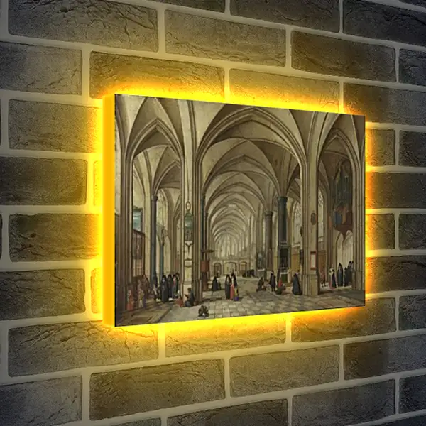 Лайтбокс световая панель - The Interior of a Gothic Church looking East 1. Стенвейк Хармен Ван Лайтбокс световая панель - The Interior of a Gothic Church looking East 1. Стенвейк Хармен Ван