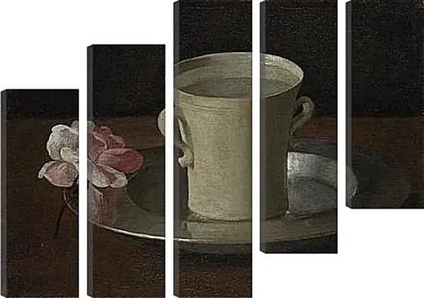 Модульная картина - A Cup of Water and a Rose. Франсиско де Сурбаран Модульная картина - A Cup of Water and a Rose. Франсиско де Сурбаран