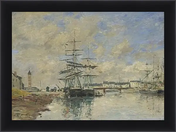 Картина в раме - Deauville Harbour. Эжен Буден Картина в раме - Deauville Harbour. Эжен Буден