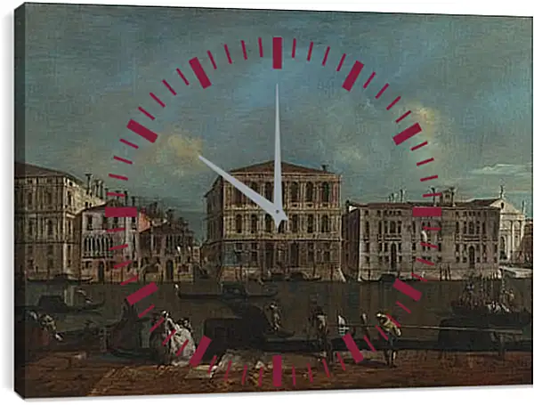 Часы картина - The Grand Canal with Palazzo Pesaro. Франческо Гварди Часы картина - The Grand Canal with Palazzo Pesaro. Франческо Гварди