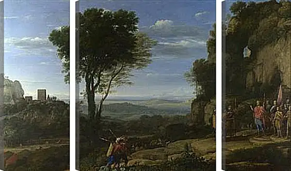 Модульная картина - Landscape with David at the Cave of Adullam. Лоррен Клод Модульная картина - Landscape with David at the Cave of Adullam. Лоррен Клод