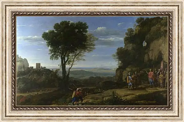 Картина в раме - Landscape with David at the Cave of Adullam. Лоррен Клод Картина в раме - Landscape with David at the Cave of Adullam. Лоррен Клод