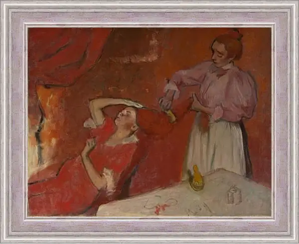 Картина в раме - Combing the Hair (La Coiffure) Эдгар Дега Картина в раме - Combing the Hair (La Coiffure) Эдгар Дега