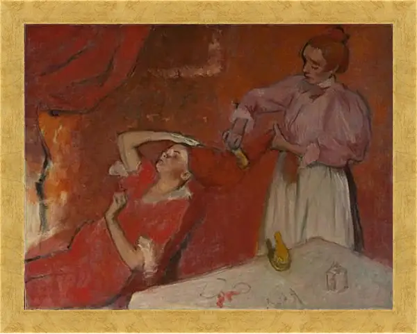 Картина в раме - Combing the Hair (La Coiffure) Эдгар Дега Картина в раме - Combing the Hair (La Coiffure) Эдгар Дега