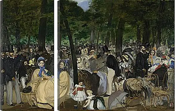 Модульная картина - Music in the Tuileries Gardens. Эдуард Мане Модульная картина - Music in the Tuileries Gardens. Эдуард Мане