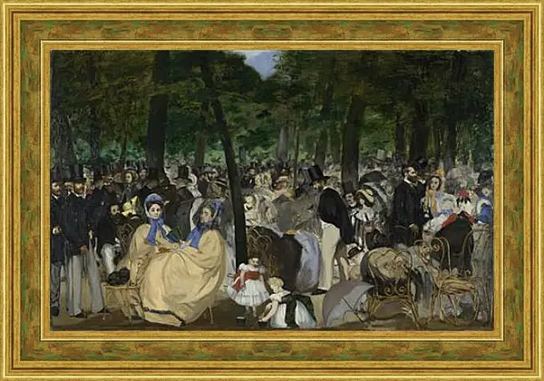 Картина в раме - Music in the Tuileries Gardens. Эдуард Мане Картина в раме - Music in the Tuileries Gardens. Эдуард Мане