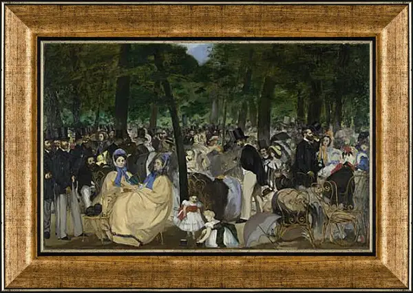 Картина в раме - Music in the Tuileries Gardens. Эдуард Мане Картина в раме - Music in the Tuileries Gardens. Эдуард Мане