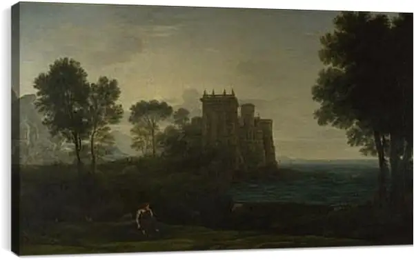 Постер на подрамнике - The Enchanted Castle. Лоррен Клод Постер на подрамнике - The Enchanted Castle. Лоррен Клод