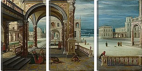 Модульная картина - The Courtyard of a Renaissance Palace. Стенвейк Хармен Ван Модульная картина - The Courtyard of a Renaissance Palace. Стенвейк Хармен Ван