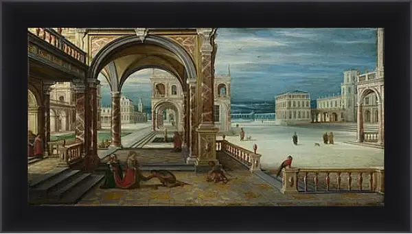 Картина в раме - The Courtyard of a Renaissance Palace. Стенвейк Хармен Ван Картина в раме - The Courtyard of a Renaissance Palace. Стенвейк Хармен Ван