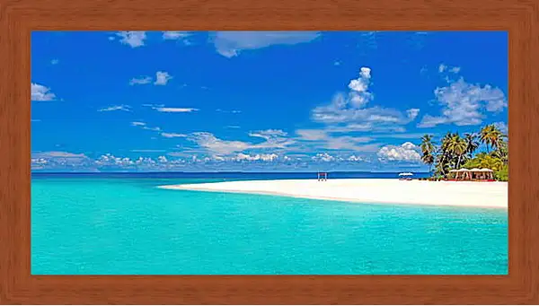 Картина в раме - Море и пляж Картина в раме - Море и пляж