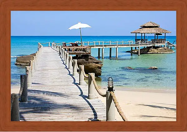 Картина в раме - Беседка в море Картина в раме - Беседка в море