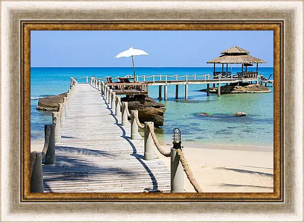 Картина в раме - Беседка в море Картина в раме - Беседка в море