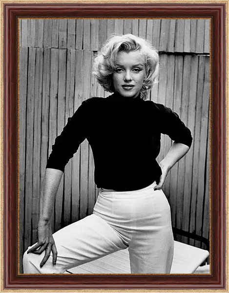 Картина в раме - Мерилин Монро в белых брюках (Marilyn Monroe) Картина в раме - Мерилин Монро в белых брюках (Marilyn Monroe)