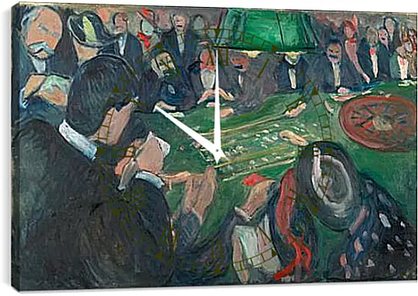 Часы картина - At the Roulette Table in Monte Carlo. Эдвард Мун Часы картина - At the Roulette Table in Monte Carlo. Эдвард Мун