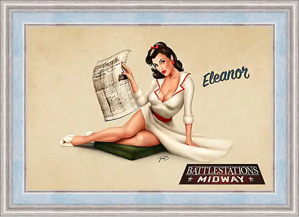 Картина в раме - Eleanor (стиль пин ап) Картина в раме - Eleanor (стиль пин ап)