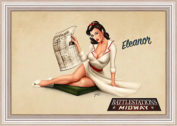 Картина в раме - Eleanor (стиль пин ап) Картина в раме - Eleanor (стиль пин ап)