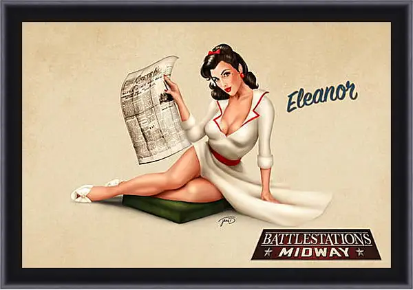Картина в раме - Eleanor (стиль пин ап) Картина в раме - Eleanor (стиль пин ап)