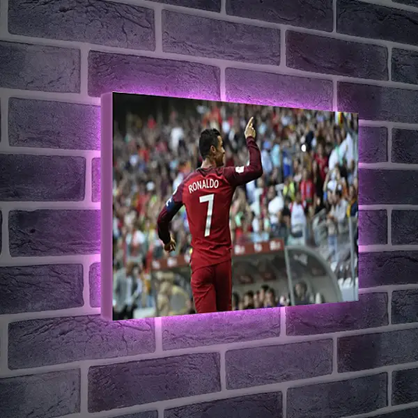 Лайтбокс световая панель - Криштиану Роналду в сборной Португалии. (Cristiano Ronaldo) Лайтбокс световая панель - Криштиану Роналду в сборной Португалии. (Cristiano Ronaldo)