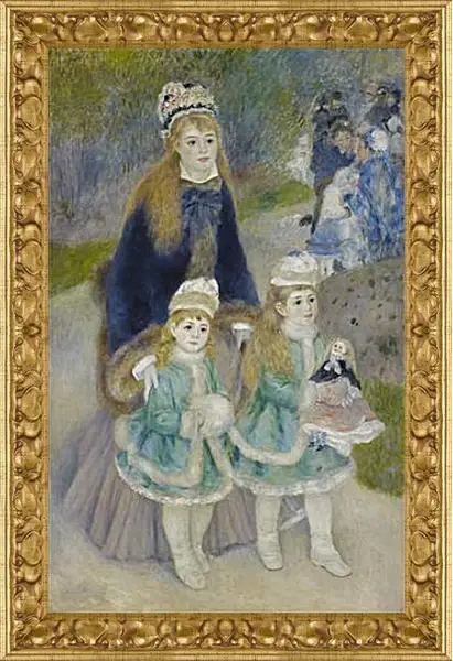 Картина в раме - Madame Georges Charpentier and Her Children at park. Пьер Огюст Ренуар Картина в раме - Madame Georges Charpentier and Her Children at park. Пьер Огюст Ренуар