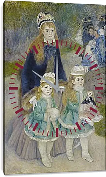 Часы картина - Madame Georges Charpentier and Her Children at park. Пьер Огюст Ренуар Часы картина - Madame Georges Charpentier and Her Children at park. Пьер Огюст Ренуар