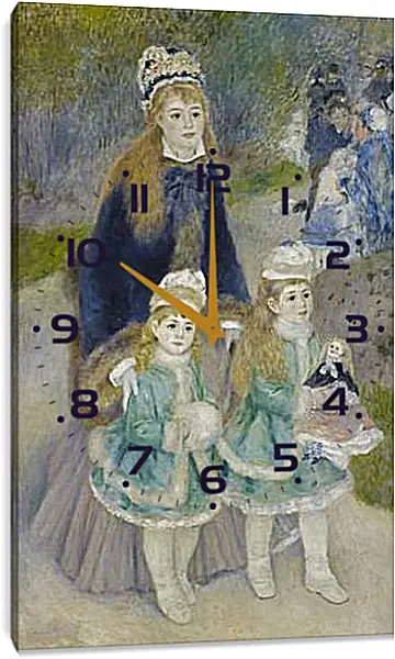 Часы картина - Madame Georges Charpentier and Her Children at park. Пьер Огюст Ренуар Часы картина - Madame Georges Charpentier and Her Children at park. Пьер Огюст Ренуар