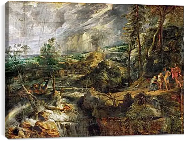 Постер на подрамнике - Stormy Landscape with Philemon and Baucis. Питер Пауль Рубенс Постер на подрамнике - Stormy Landscape with Philemon and Baucis. Питер Пауль Рубенс