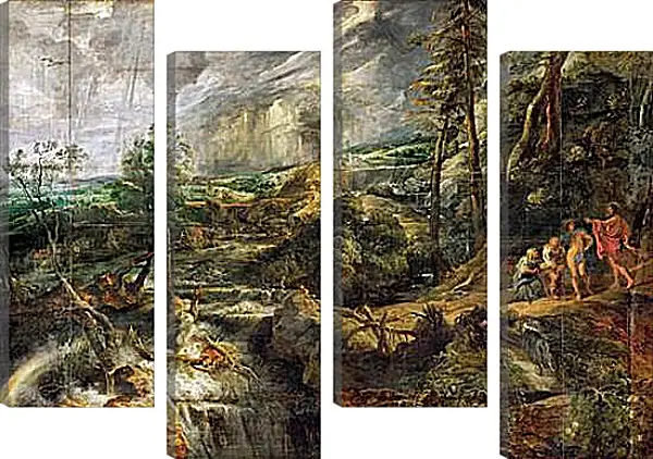 Модульная картина - Stormy Landscape with Philemon and Baucis. Питер Пауль Рубенс Модульная картина - Stormy Landscape with Philemon and Baucis. Питер Пауль Рубенс