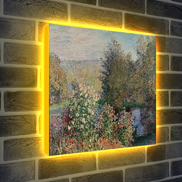 Лайтбокс световая панель - Corner of the Garden at Montgeron. Клод Моне Лайтбокс световая панель - Corner of the Garden at Montgeron. Клод Моне
